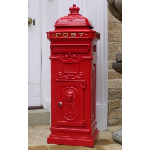 Cast Aluminium Letter Box - Red